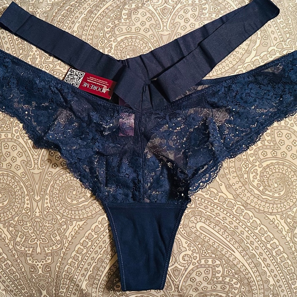 Adore Me Navy Lace Panties
